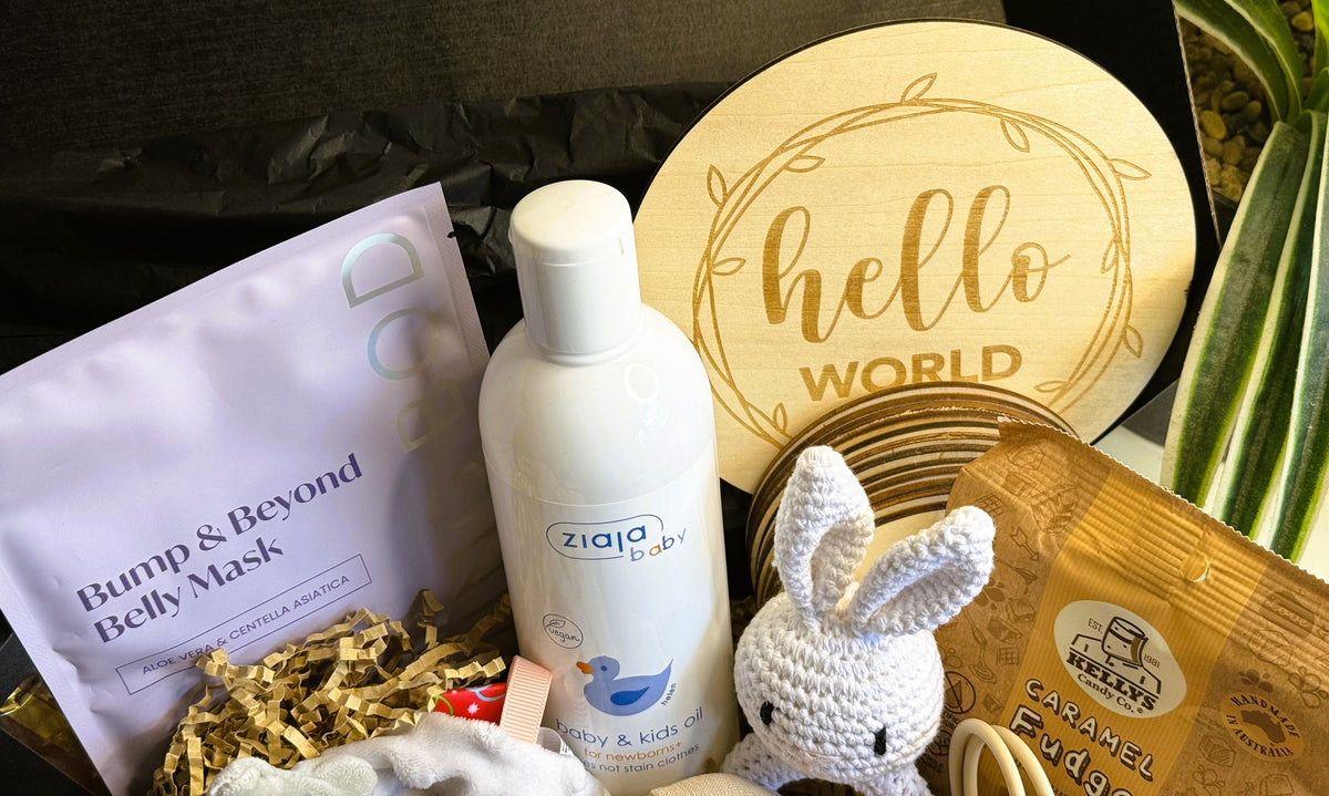 Style My Newborn Gift Box – baby rattle and milestone cards keepsake gift